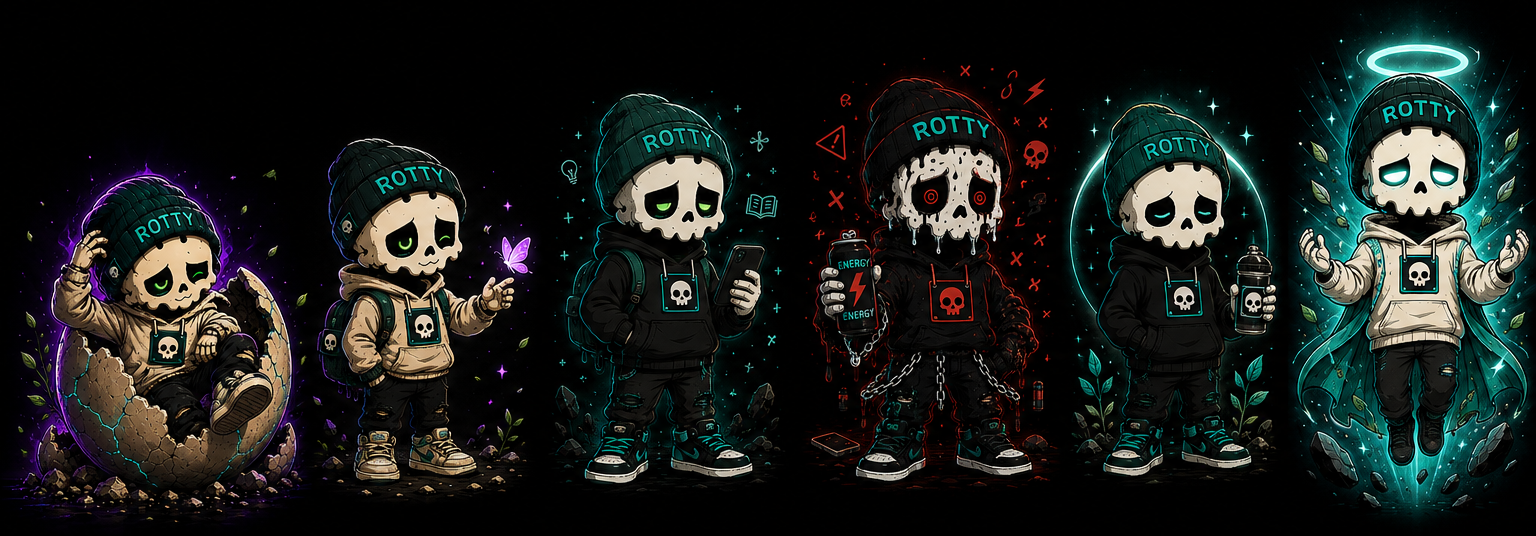 Rotty evolution stages